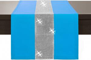 Dekorstudio Behúň na stôl GLAMOUR - azúrovotyrkysový Rozmer behúňa (šírka x dĺžka): 40x130cm