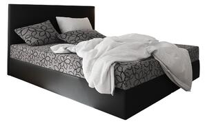 Manželská posteľ Boxspring 160 cm Lilac (vzor + čierna) (s matracom a úložným priestorom). Vlastná spoľahlivá doprava až k Vám domov. 1046655