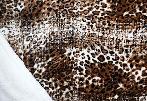 Zateplená deka Safari 160x210 cm šedohnedá