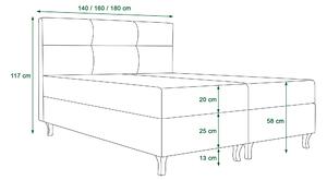 Manželská posteľ Boxspring 140 cm Lumba (béžová) (s matracom a úložným priestorom). Vlastná spoľahlivá doprava až k Vám domov. 1046676