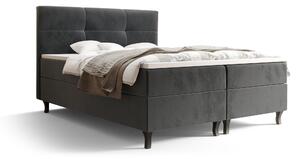 Manželská posteľ Boxspring 140 cm Lumba (tmavosivá) (s matracom a úložným priestorom). Vlastná spoľahlivá doprava až k Vám domov. 1046670