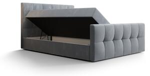 Manželská posteľ Boxspring 140 cm Macheta (tmavosivá) (s matracom a úložným priestorom). Vlastná spoľahlivá doprava až k Vám domov. 1046712