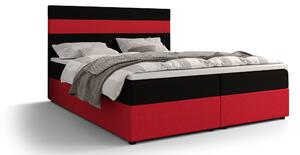 Manželská posteľ Boxspring 180 cm Locos (tmavohnedá + červená) (s matracom a úložným priestorom). Vlastná spoľahlivá doprava až k Vám domov. 1046706