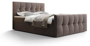 Manželská posteľ Boxspring 180 cm Macheta Comfort (hnedá) (s matracom a úložným priestorom). Vlastná spoľahlivá doprava až k Vám domov. 1056159