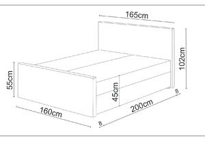 Manželská posteľ Boxspring 160 cm Milagros 1 (tmavohnedá) (s matracom a úložným priestorom). Vlastná spoľahlivá doprava až k Vám domov. 1046742