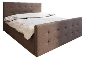 Manželská posteľ Boxspring 160 cm Milagros 1 (tmavohnedá) (s matracom a úložným priestorom). Vlastná spoľahlivá doprava až k Vám domov. 1046742