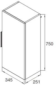Roca Suit skrinka 34.5x25.1x75 cm závesné bočné biela A857049806