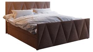 Manželská posteľ Boxspring 180 cm Milagros Comfort 3 (tmavohnedá) (s matracom a úložným priestorom). Vlastná spoľahlivá doprava až k Vám domov. 1056204