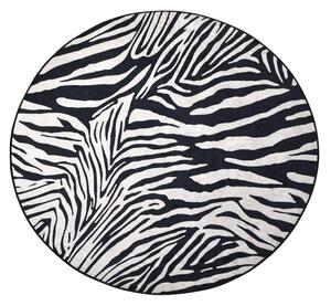 Conceptum Hypnose Okrúhly koberec Zebra 140 cm biely/čierny