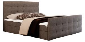Manželská posteľ Boxspring 140 cm Milagros Comfort 2 (sivá) (s matracom a úložným priestorom). Vlastná spoľahlivá doprava až k Vám domov. 1056179