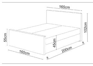 Manželská posteľ Boxspring 180 cm Milagros 4 (sivá) (s matracom a úložným priestorom). Vlastná spoľahlivá doprava až k Vám domov. 1047269