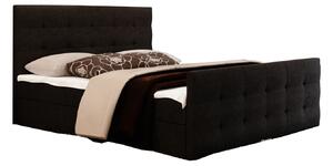 Manželská posteľ Boxspring 180 cm Milagros 2 (čierna) (s matracom a úložným priestorom). Vlastná spoľahlivá doprava až k Vám domov. 1047236