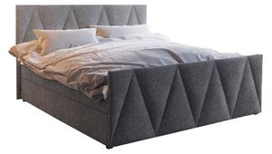 Manželská posteľ Boxspring 180 cm Milagros Comfort 3 (sivá) (s matracom a úložným priestorom). Vlastná spoľahlivá doprava až k Vám domov. 1056203
