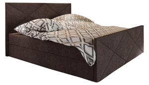 Manželská posteľ Boxspring 160 cm Milagros Comfort 4 (tmavohnedá) (s matracom a úložným priestorom). Vlastná spoľahlivá doprava až k Vám domov. 1056216