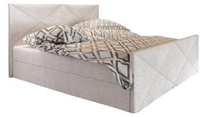 Manželská posteľ Boxspring 160 cm Milagros Comfort 4 (béžová) (s matracom a úložným priestorom). Vlastná spoľahlivá doprava až k Vám domov. 1056213
