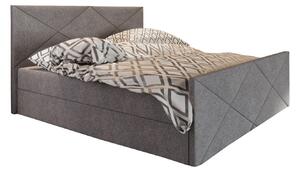 Manželská posteľ Boxspring 160 cm Milagros Comfort 4 (sivá) (s matracom a úložným priestorom). Vlastná spoľahlivá doprava až k Vám domov. 1056215