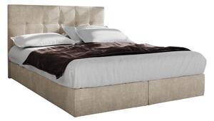 Manželská posteľ Boxspring 140 cm Porto Comfort (béžová) (s matracom a úložným priestorom). Vlastná spoľahlivá doprava až k Vám domov. 1056297