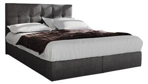Manželská posteľ Boxspring 140 cm Porto (sivá) (s matracom a úložným priestorom). Vlastná spoľahlivá doprava až k Vám domov. 1047303