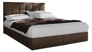 Manželská posteľ Boxspring 180 cm Porto (tmavohnedá) (s matracom a úložným priestorom). Vlastná spoľahlivá doprava až k Vám domov. 1047316
