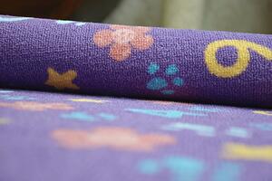 Dywany Lusczow Detský kusový koberec NUMBERS fialový
