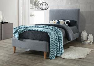 Sivá jednolôžková posteľ ACOMA 90 x 200 cm Matrac: Bez matrace