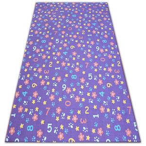 Dywany Lusczow Detský kusový koberec NUMBERS fialový