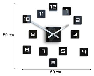 Moderné nástenné hodiny CUBE (nalepovacie hodiny na stenu)