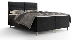 Manželská posteľ Boxspring 140 cm Saruta (čierna) (s matracom a úložným priestorom). Vlastná spoľahlivá doprava až k Vám domov. 1047350