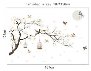 Samolepka na stenu "Japonská čerešňa" 187x128cm