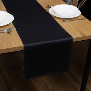 Biante Saténový behúň na stôl polyesterový Satén LUX-026 Čierny 20x120 cm