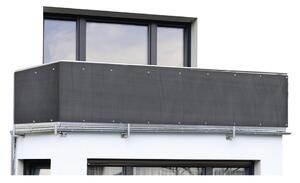 Čierna plastová balkónová zástena 500x85 cm – Maximex