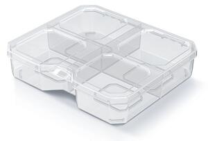 Prosperplast Organizér RQS BOX 15,6x14x3,5 cm transparentný