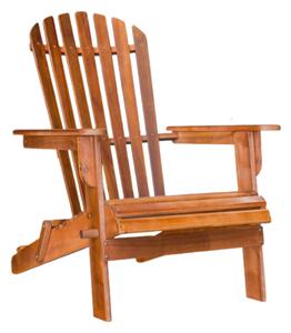 Záhradné lehátko ADIRONDACK, sklápacie, 69x84x94cm, prírodná hnedá Casaria