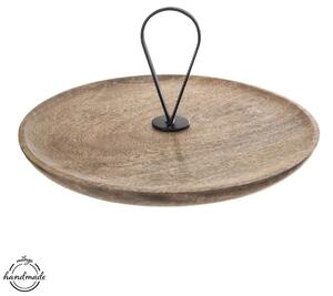 Servírovací podnos Ø 30 cm, mango/kov ORION 155014