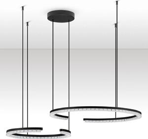LED moderný luster Gleamy 2 Čierna