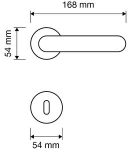 Dverové kovanie MP LI - ROSE - R (OBA - Antik bronz), kľučka-kľučka, Otvor na cylindrickú vložku PZ, MP OBA (antik bronz)