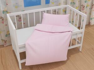 Biante Detské bavlnené posteľné obliečky do postieľky Sandra SA-255 Ružovo-biele pásiky Do postieľky 100x135 a 40x60 cm