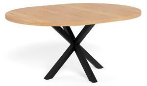 JEDÁLENSKÝ STÔL, čierna, divoký dub, 120(160)/120/76 cm MID.YOU - Stoly, Online Only