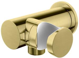 Kohlman Experience Brushed Gold uhlový konektor s rukoväťou WARIANT-zlatáU-OLTENS | SZCZEGOLY-zlatáU-GROHE | zlatá QW004AEGDB