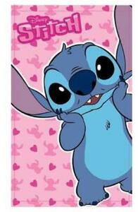 Detský uterák Lilo and Stitch ružový 30x50cm Setino