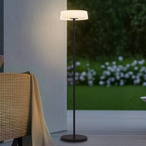 Lindby LED solárna stojacia lampa Samine, čierna, kov, stmievateľná, Čierna, kov, Moderný, Stojaca lampa