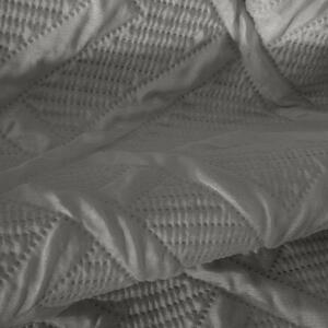 Jednofarebný prehoz na posteľ Alara/2 s geometrickým vzorom, tmavobéžový