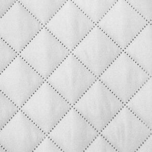Prehoz na posteľ Alara3 s geometrickým vzorom, biely