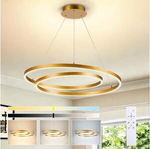 Brilagi-LED Stmievateľný závesný luster na lanku TWISTER LED/75W/230V 3000-6000K zlatý +DO