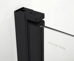 Hagser Carla sprchové dvere 90 cm skladané čierna matná/priehľadné sklo HGR17000021