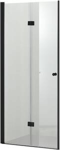 Hagser Carla sprchové dvere 100 cm skladané čierna matná/priehľadné sklo HGR18000021