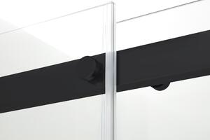 Hagser Frida sprchovací kút 120x80 cm štvorcová čierna matné/priehľadné sklo HGR18000020
