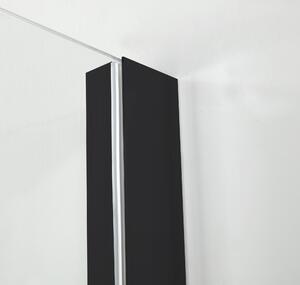 Hagser Frida sprchovací kút 120x80 cm štvorcová čierna matné/priehľadné sklo HGR18000020