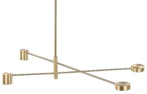 Závesná lampa 4 svetlá zlatá kovová minimalistická moderná obývacia izba spálňa