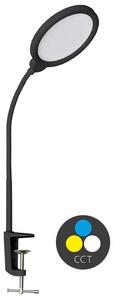 LED stmievateľná stolová lampa , nastaviteľná farba svetla, 500lm, 10W, čierna (LU13A-CR)